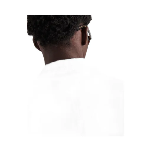 Double-breasted technical cotton coat