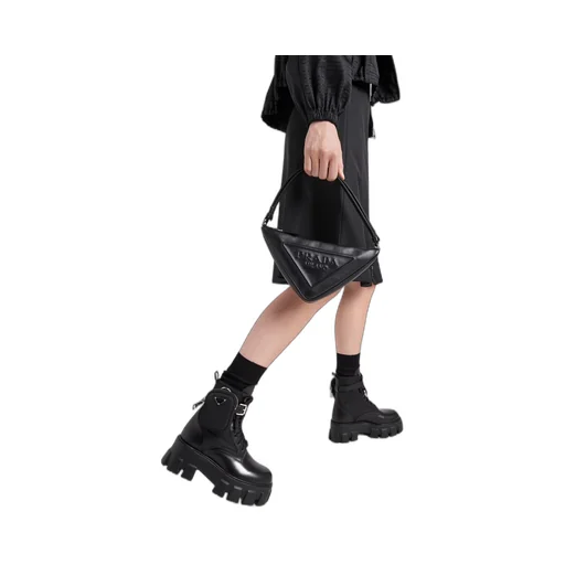 Monolith leather and Re-Nylon boots with pouch