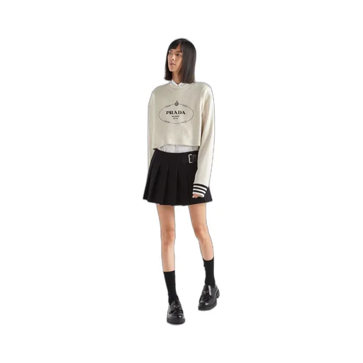 Oversized cotton fleece sweatshirt