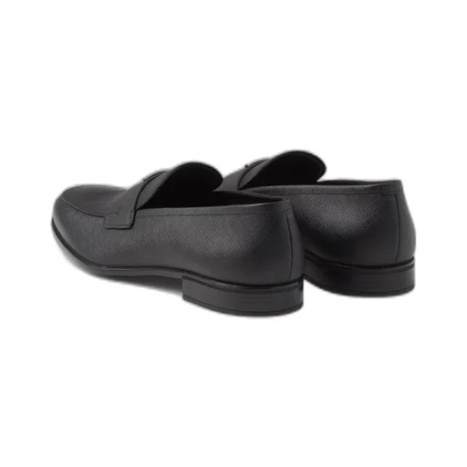 Saffiano leather loafers