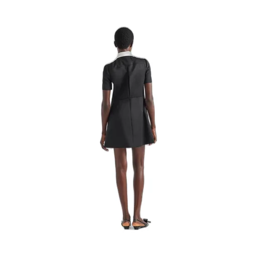 Satin wool mini-dress