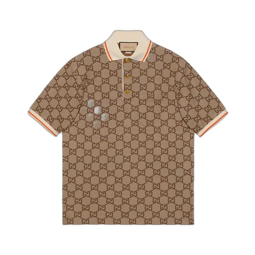 GG cotton silk polo shirt