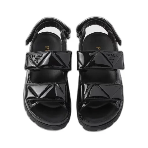 Patent leather sandals