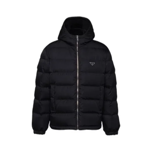 Cropped Re-Nylon down jacket