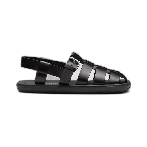 Brushed leather sandals