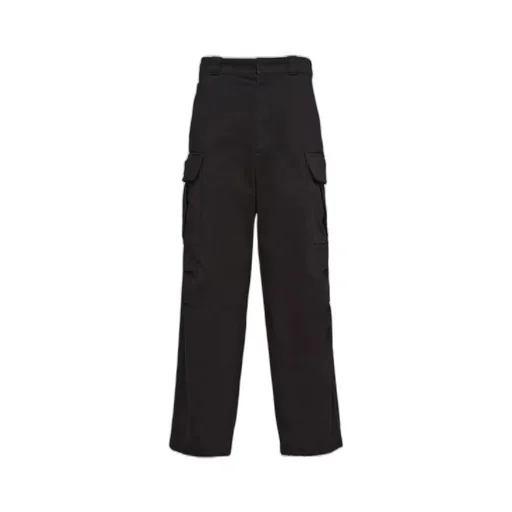 Cotton satin cargo pants