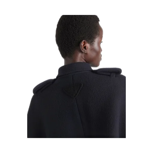 Single-breasted velour caban jacket