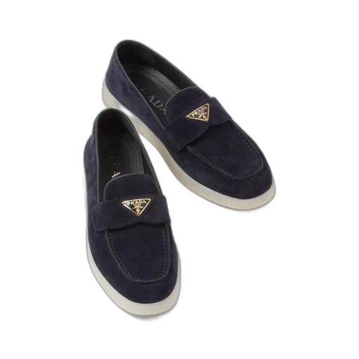 Suede leather loafers