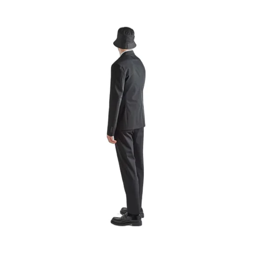 Single-breasted technical stretch fabric jacket