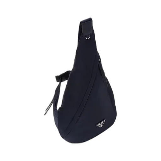 Re-Nylon and leather backpack
