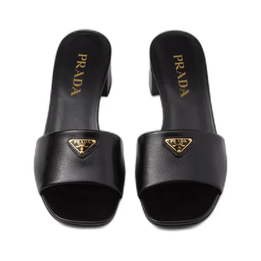 &nbsp;Saffiano patent leather sandals