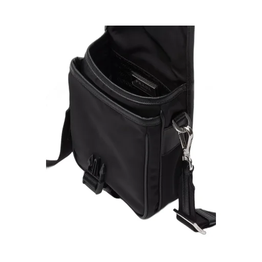 Re-Nylon and Saffiano leather shoulder bag