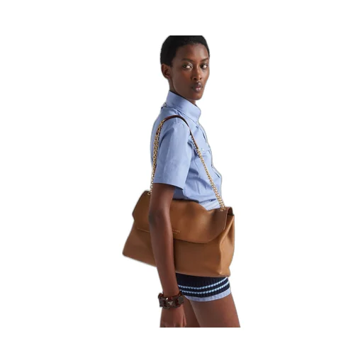 Large leather shoulder bag