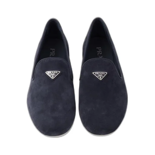 Suede slip-on shoes