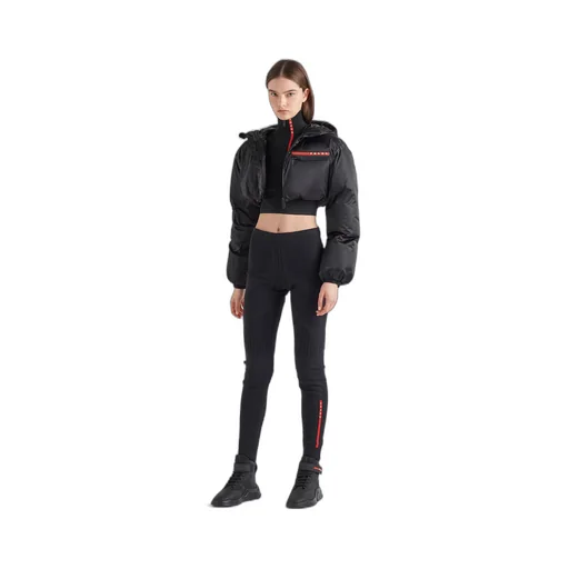 Technical Re-Nylon hooded down jacket