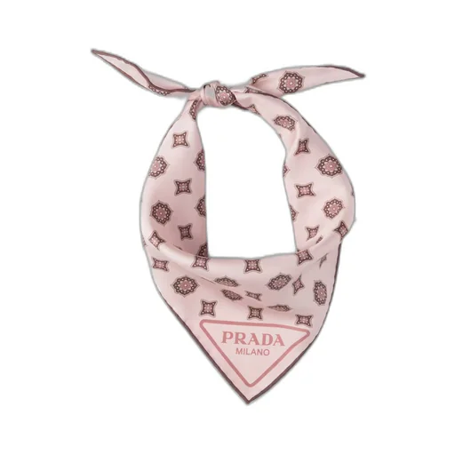 Printed silk twill scarf