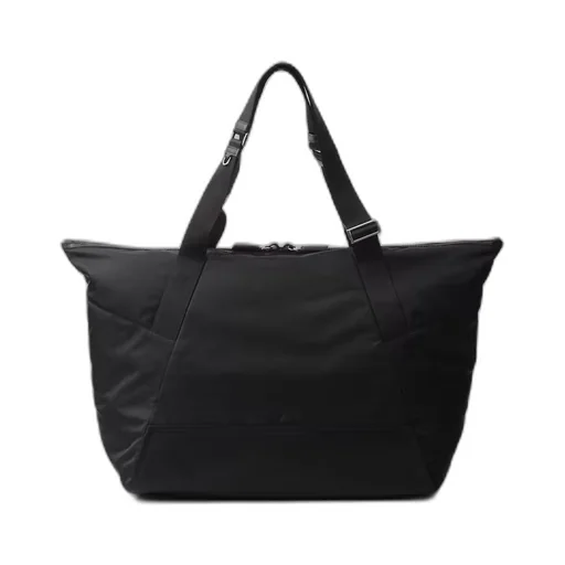 Re-Nylon and leather travel bag
