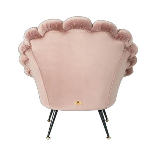 Velvet armchair with embroidered flowers