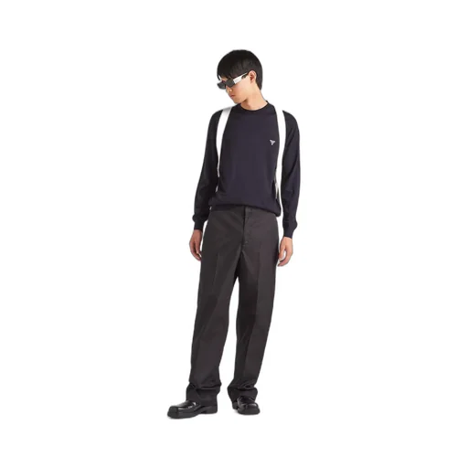 Superfine wool crew-neck sweater