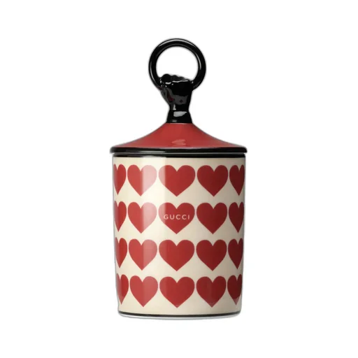 Gucci hearts print candle, Freesia scent