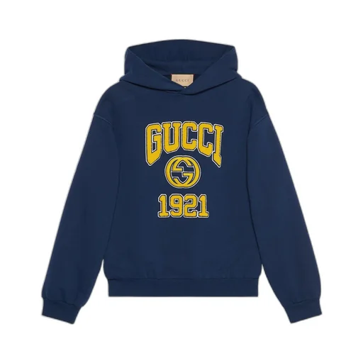 Cotton jersey hooded sweatshirt