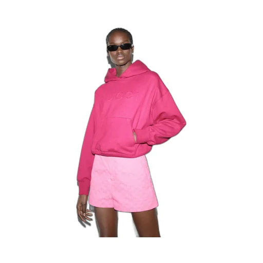Cotton jersey hooded sweatshirt
