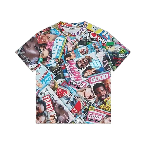 All-over Magazine Print T-Shirt
