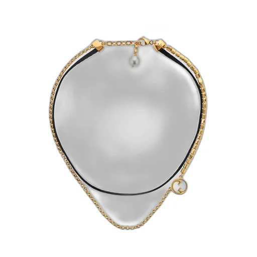 Gucci Blondie crystal and silk choker