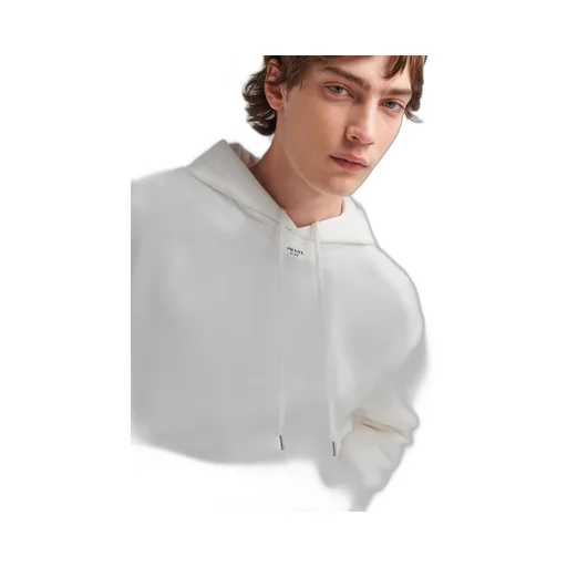 Technical cotton hoodie