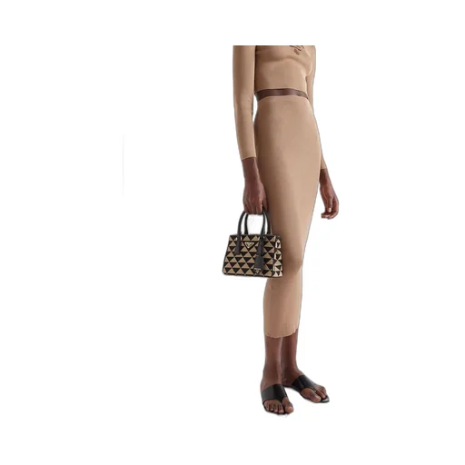 Long silk knit skirt