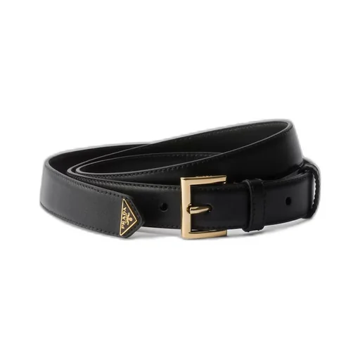 Prada Triangle Logo Buckled Belt