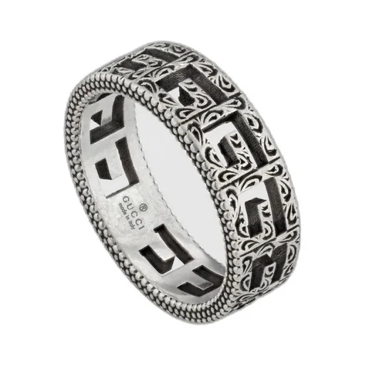 Silver ring with Square G