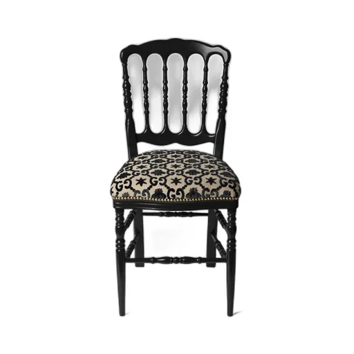 Wood chair with GG bees and stars