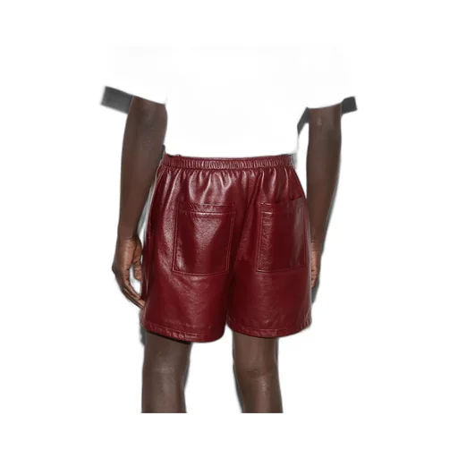 Leather short with Gucci detail