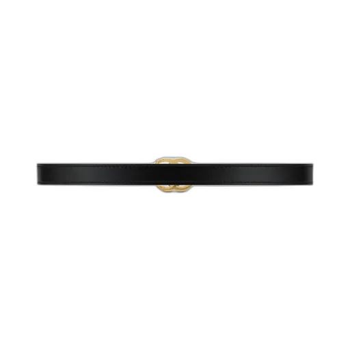 GG Marmont leather belt with shiny buckle