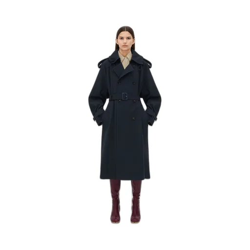 Wool Gabardine Trench Coat