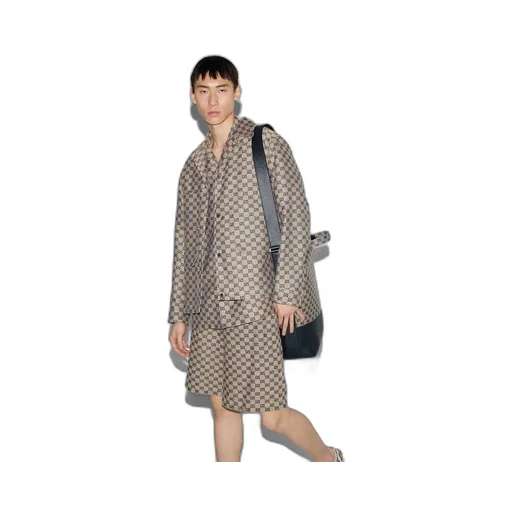 GG linen blend canvas jacket
