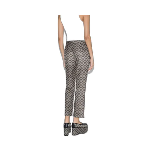 GG linen blend canvas pant