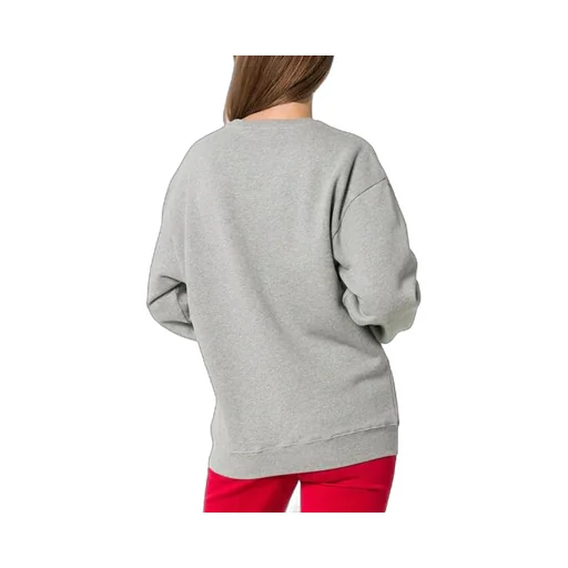 Crown Solid Color Alphabet Logo Pullover Hoodie Gray