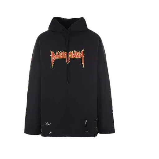 Metal Logo Hoodie Oversized Fit