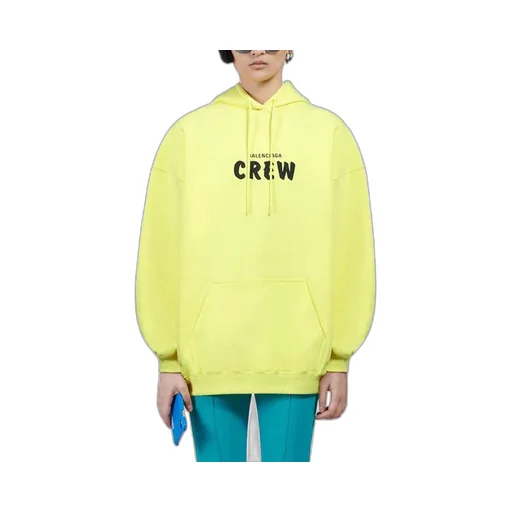 Crew Printing Hoodie Yellow