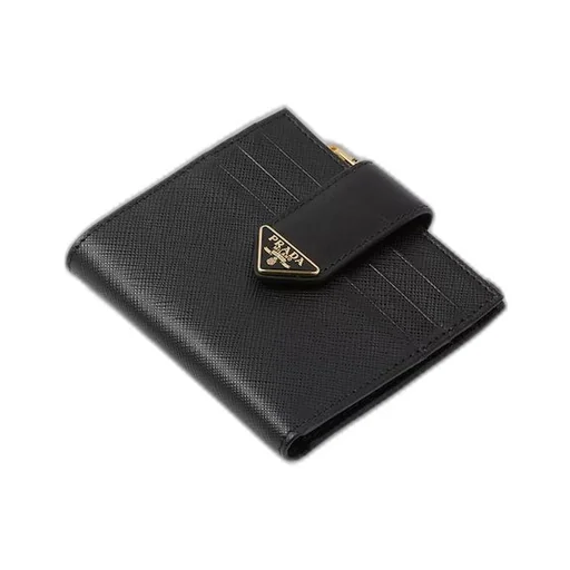 Small Saffiano and smooth leather wallet