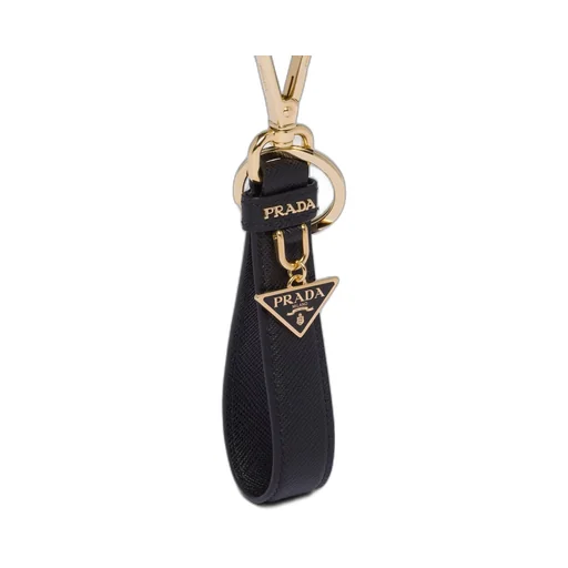 Saffiano leather keychain