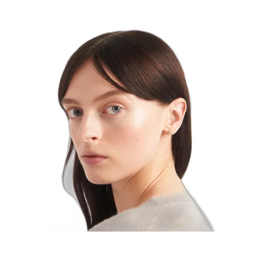 Eternal Gold nano triangle mono earring in pink gold