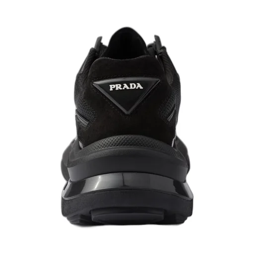 Brushed leather, bike fabric, and suede sneakers