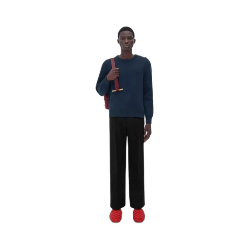 Wool Jumper With Metal Knot Buttons