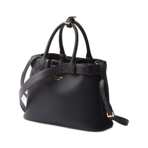 Prada Buckle medium leather handbag with belt