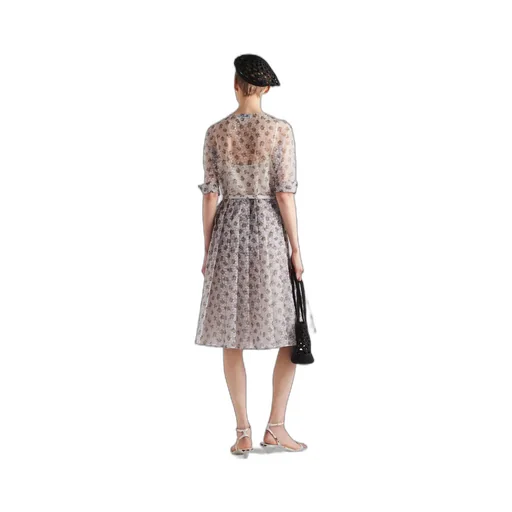 Printed nylonette dress