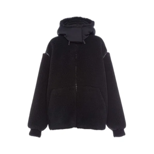 Double fleece and recycled technical fabric jacket