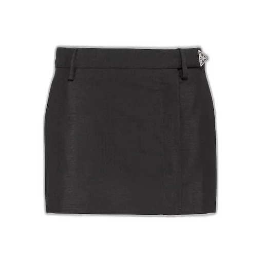 Kid mohair miniskirt